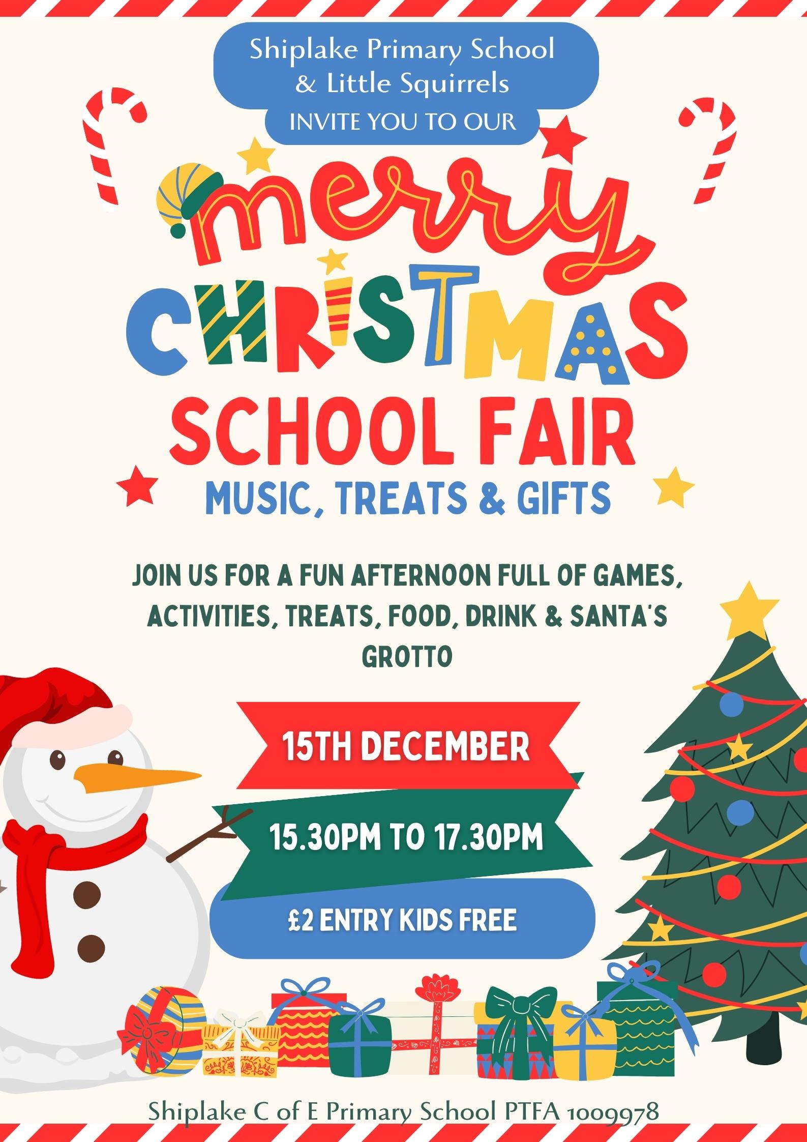 Christmas School Fair poster