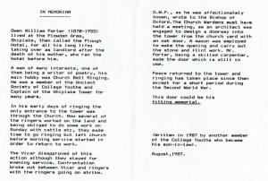 Article Graphic - Owen William Porter remembered
